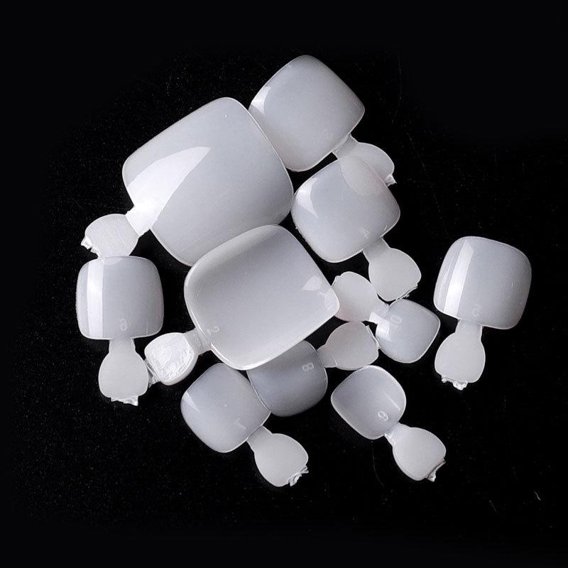 500Pcs/Set Fake Toenails Foot Natural Transparent Nail Art False DIY Tools Smooth Toughness Tips