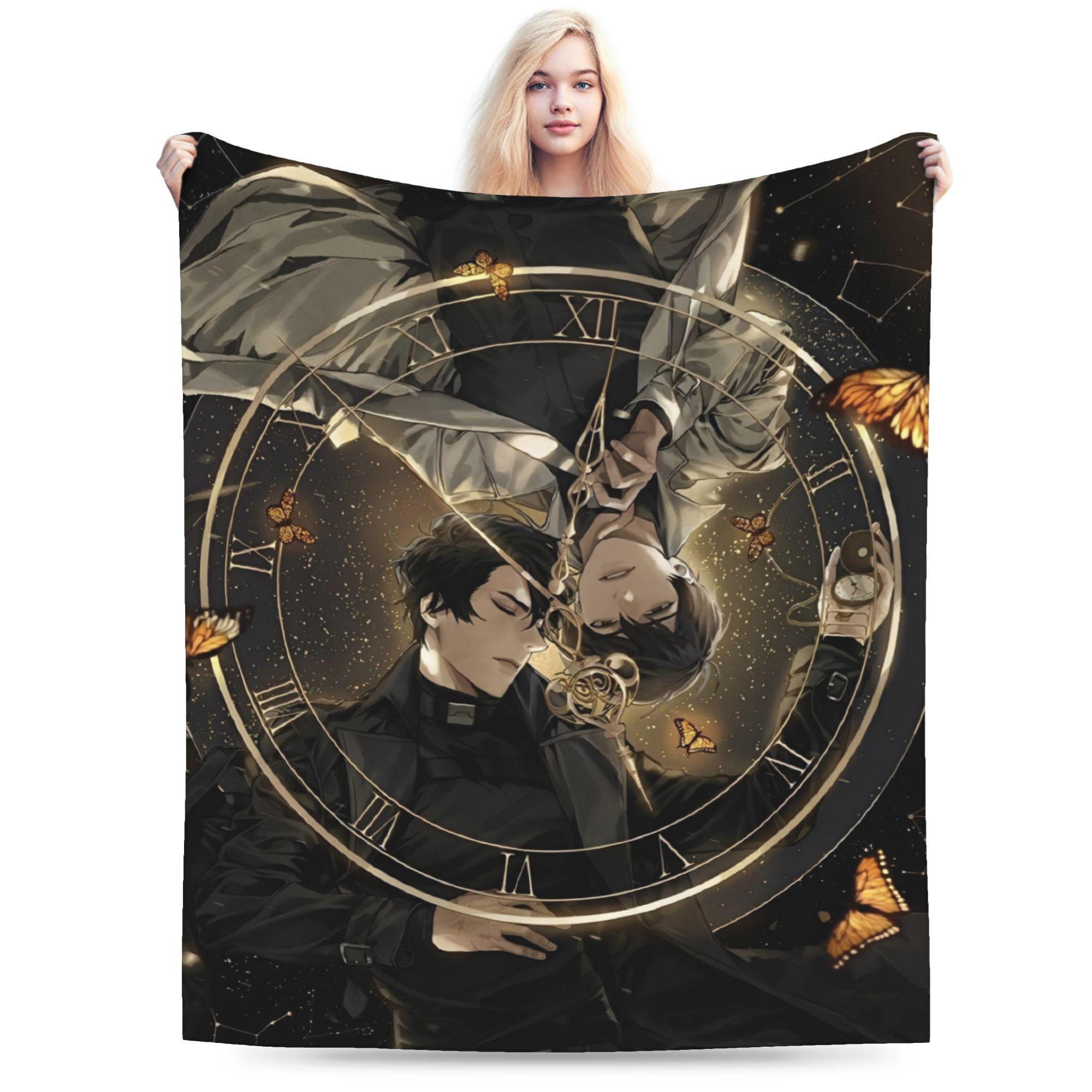 Omniscient Readers Viewpoint Flannel Blankets Kim Dokja Funny Throw Blankets for Bed Sofa Couch 150*125cm Quilt 75x90cm