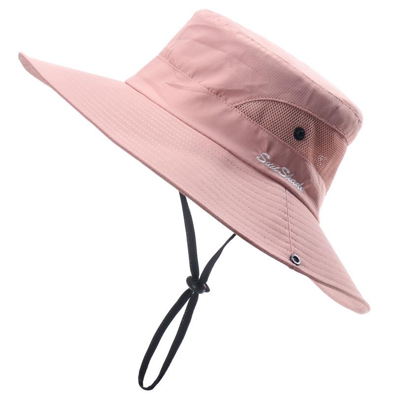 New men's and women's outdoor sun hat ponytail hole bucket hat sun protection sun hat outdoor hiking hat