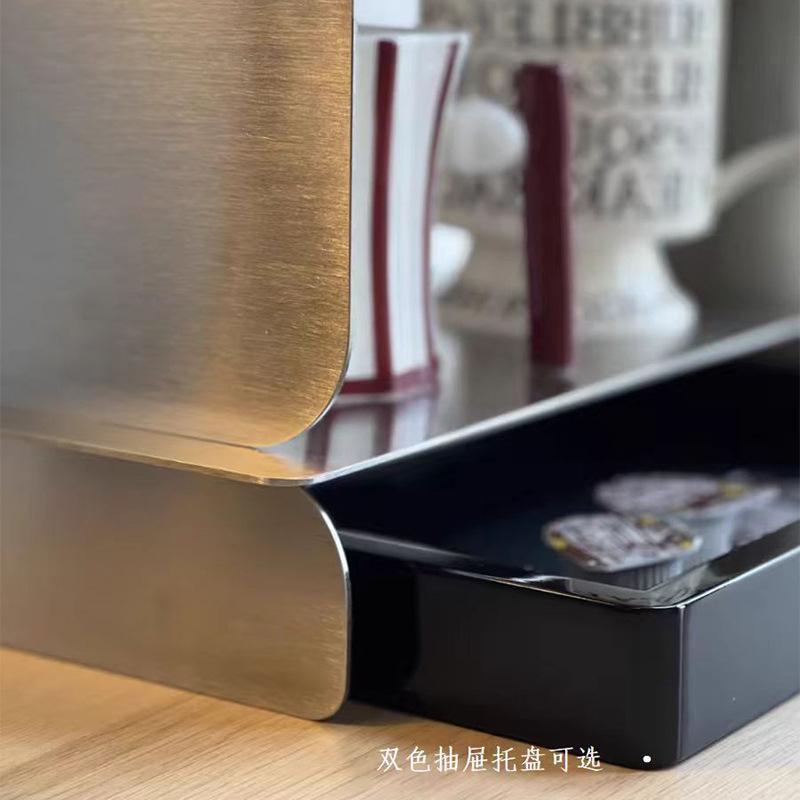 Coffee Cup Storage Display Stand Stainless Steel Retro Bath Bedroom Cosmetics Organization Rack Luxury Creative Home Accessories