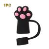 1/3Pcs Dustproof Straw Cover Cartoon Cute Cat Claw Glass Beverage Kitchen Beverage Straw Cover Accessories