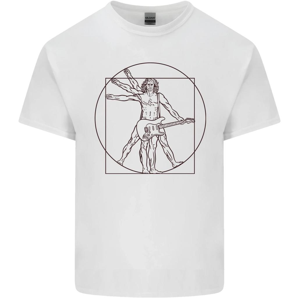 Guitar Vitruvian Man Guitarist Kids T-Shirt Childrens
