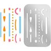 3 Pieces Eraser Shield Eraser Template Drafting Metal Erasing Shield Stainless Steel for Drawing Drafting Tool Artists