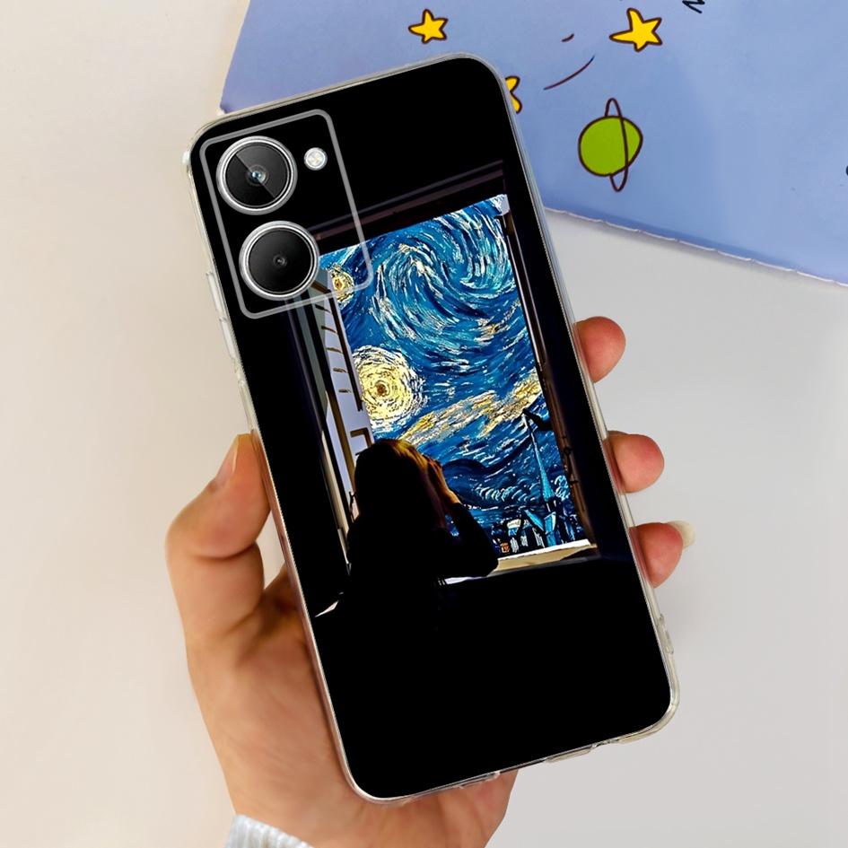 For Realme 10 Case RMX3630 Back Cover Cute Panda Cartoon Slim Soft Clear Silicone Phone Case For Realme 10 Pro Plus RMX3687 Capa
