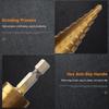 1/4" Hex Shank Step Drill Bit 4-12mm/4-20mm/4-32mm Cone Titanium Coated Metal Hole Cutter HSS High Speed Steel Quick Change