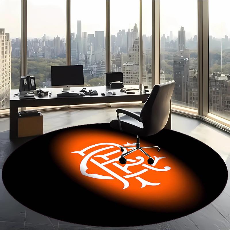 Rangers Fc (19) Round Office Rug Decorative Floor Rug for Office Bedroom Living Room and Home Space