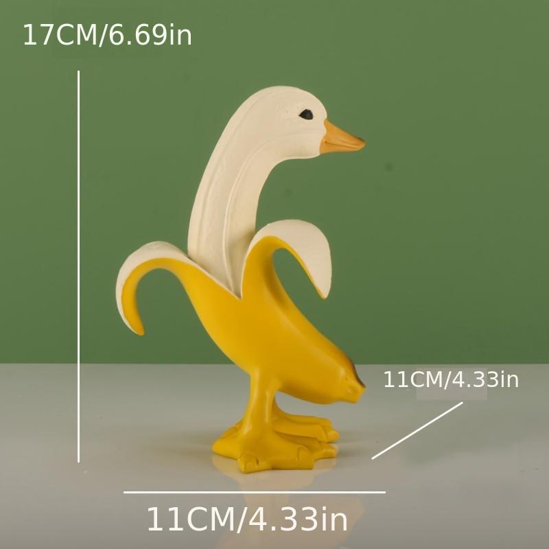 

1 шт. Креативные милые банановые украшения, Забавный подарок на день рождения для друзей-уток, Креативное украшение Песочная скульптура Исцеляющий настольный банан, Рождественский декор