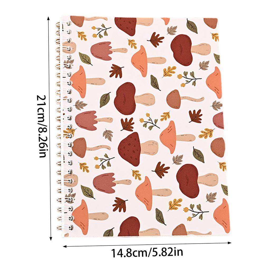 A5 Size Spiral Journal Notebook with Fresh Style Printing Floral Hardcover Cute Note Books Suitable for Office School Supplies