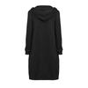 Loose Zip Long Cardigan Jacket Dame hettegenser Lang frakk med lomme