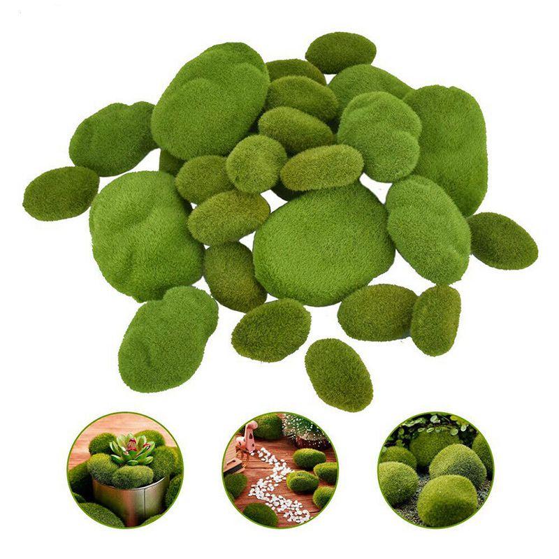 Elegant Moss Ball Artificial Grass Turf For Lasting Micro Landscape Decoration