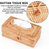 BHBL Paper Rack Rattan Tissue Box Elegant Home Decoration Handmade Desktop Tissue Container Napkin Storage Case