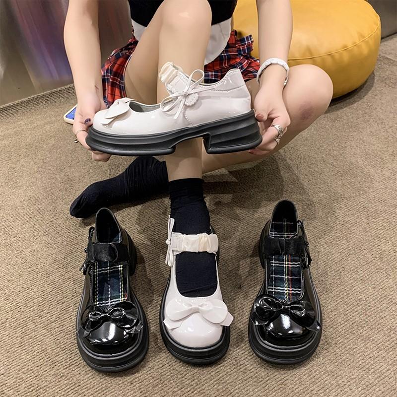 Mode 2025Skor Lolita Japansk Stil Jane Retro Tjej Högklackar Plattform College Mode Bekväm Enkel