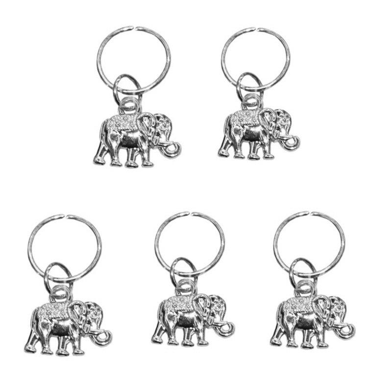 5Pcs/set Silver Metal Hair Rings Braid Dreadlocks Bead Hair Cuffs Dread Tube Charm Dreadlock Hair Accessories Extension