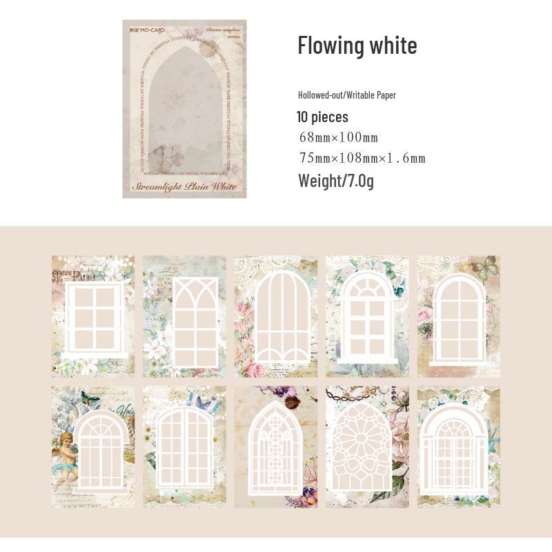 Mò Mò Dreamy Flower Window Series: Artistic Decorative Paper for DIY Projects, 6 Styles Available.