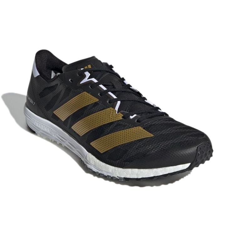 Adidas Adizero Takumi Sen 7 Lace-Up Non-Slip Low-Top Running Shoes Men Sneakers Black Gold FY4088