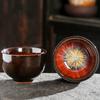 Cuptor chinezesc Schimbare ceașcă de ceai din ceramică Jianzhan, ceașcă de ceai cu glazură retro Temmoku, ceramică albastră, bol de ceai pentru acasă, ceai, cești master