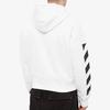 Off-White Drag Helvetica Oversize Hoodie Weiß/Schwarz Herren Tops OMBB037C99FLE0010110