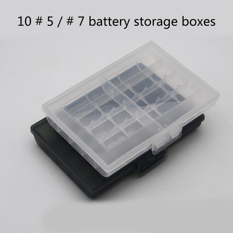 10 Grid AA Plastic Battery Holder Case AA Batteries Storage Box Holder Hard Case Cover Organizers Container