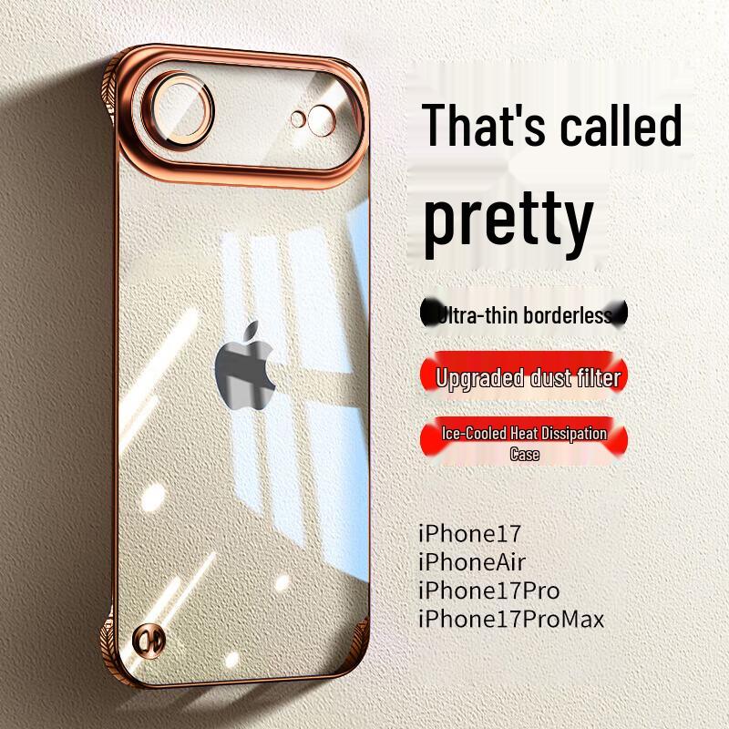 Electroplated Borderless Transparent Heat-Dissipating Phone Case for iPhone