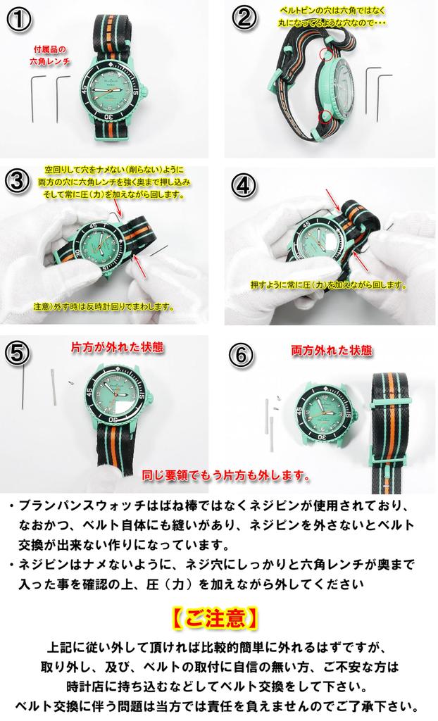 BLANCPAIN x Swatch Exclusive Rubber Strap with Double Lines (Black/Black Lines)