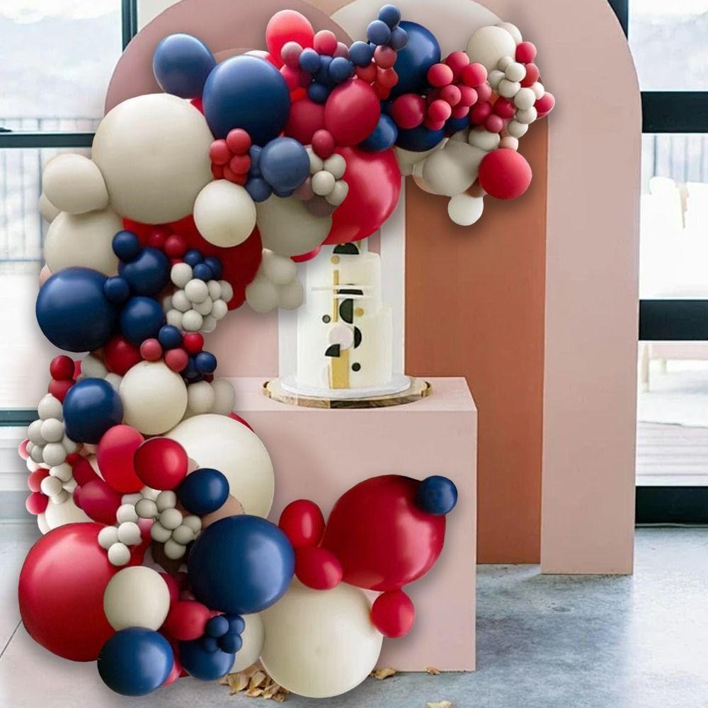 Royal Blue Red White and Blue Balloons  Birthday DIY Garland Kit  Men