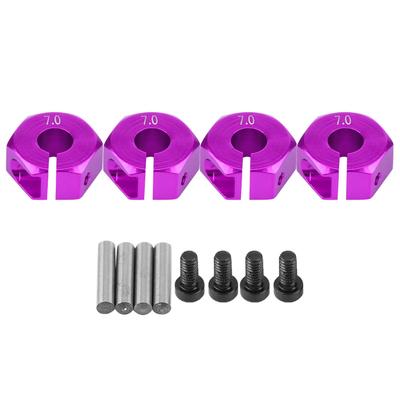 12mm Universal Wheel Hex Hub Adapter for HSP Sakura 110 Scale RC Car (7mm, Purple)