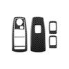 5Pcs Carbon Fiber Window Lift Switch Cover Trim For BMW X3 E83 2004-2010 Type A
