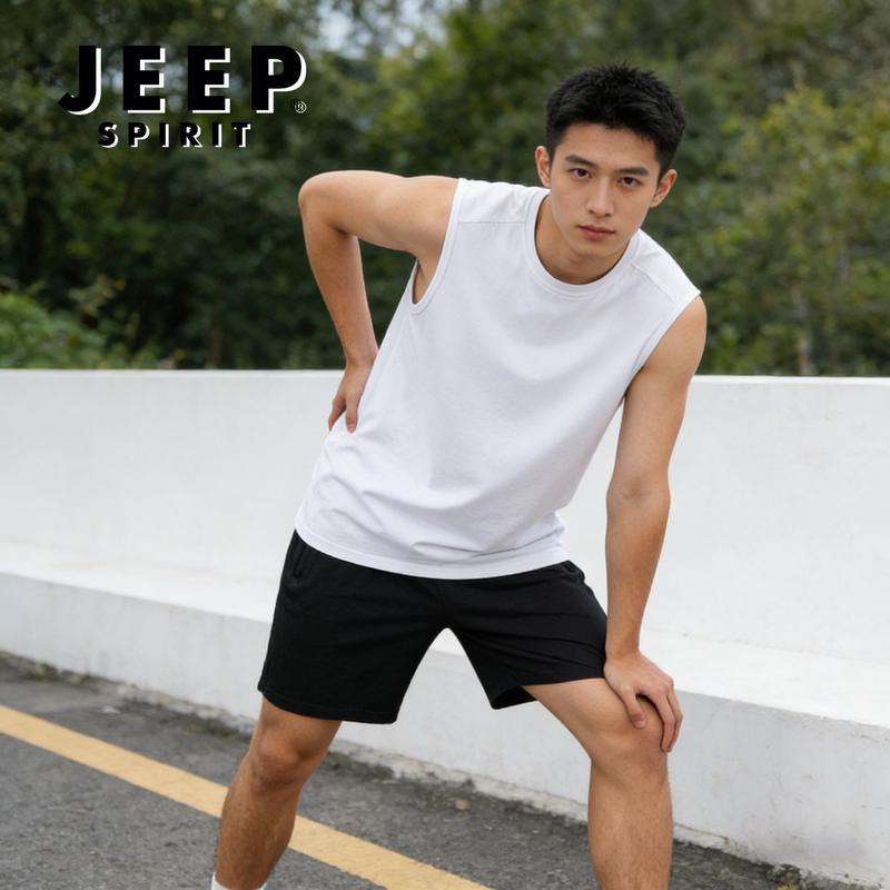 JEEP SPIRIT Men s Summer Casual Vest & Shorts Set 2XL