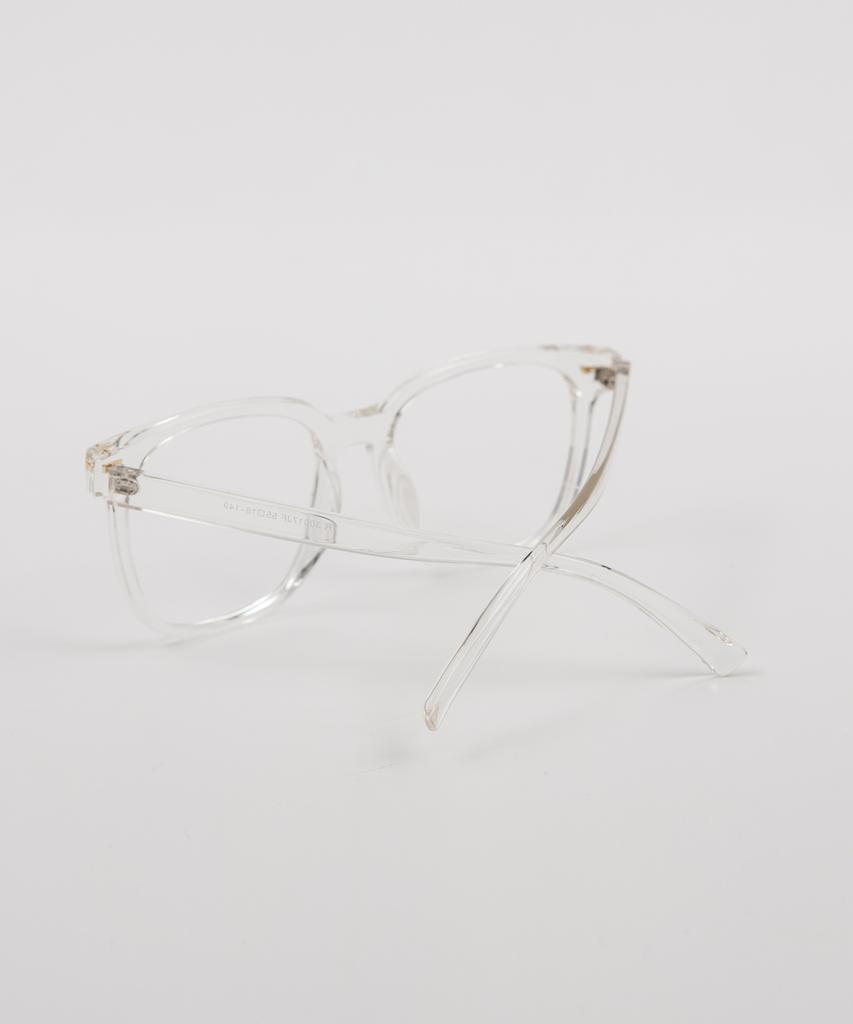 Eseubika Asa-C02 Transparent Horn-Rimmed Glasses Blue Light Blocking