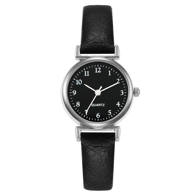 Stylish Women's Quartz Watch with Leather Strap & Digital Scale