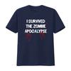 I Survived The Zombie Apocalypse T Shirt Funny Zombies Outbreak Response Team Halloween Costume Gag Novelty with Blood Vintage