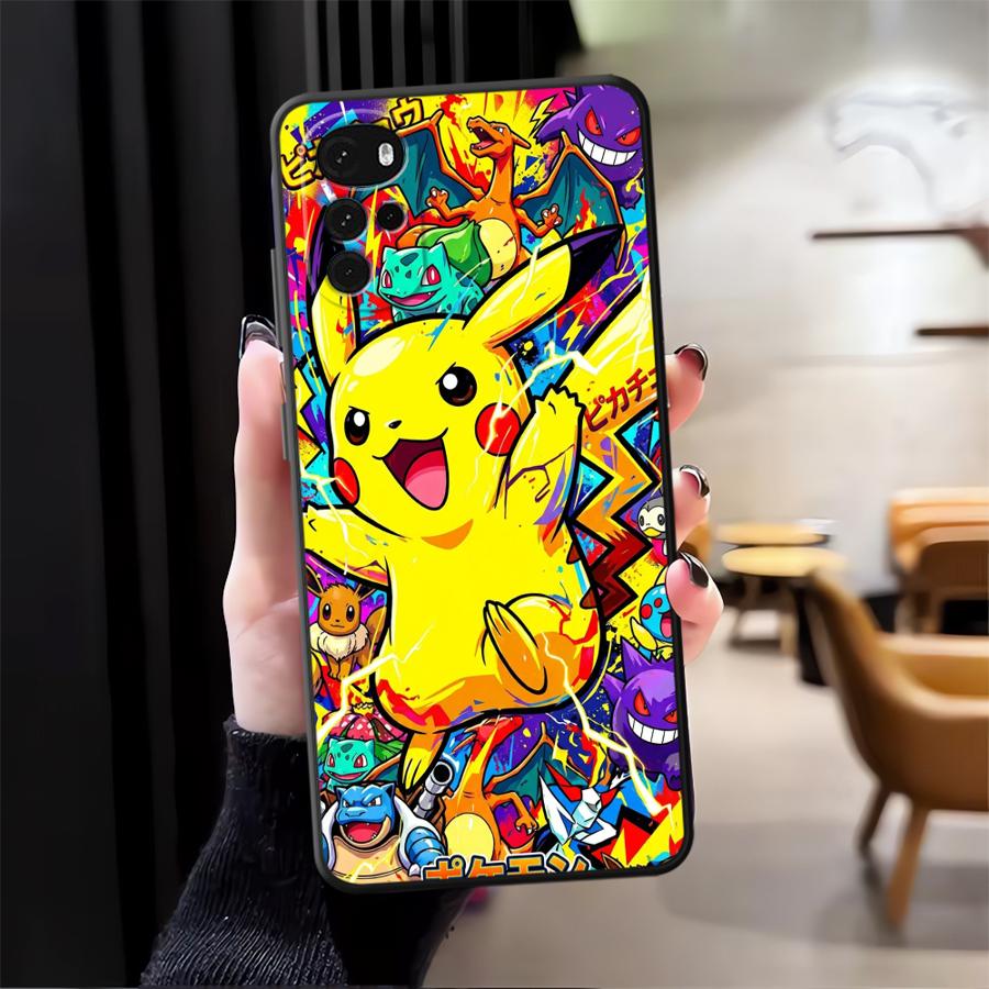 Hot Anime Pokemon Phone Cover Case for Motorola Moto G50 G53 G30 G52 G22 Edge40 G60s Edge 20 Pro 30 Lite G32 G71 G51 G73