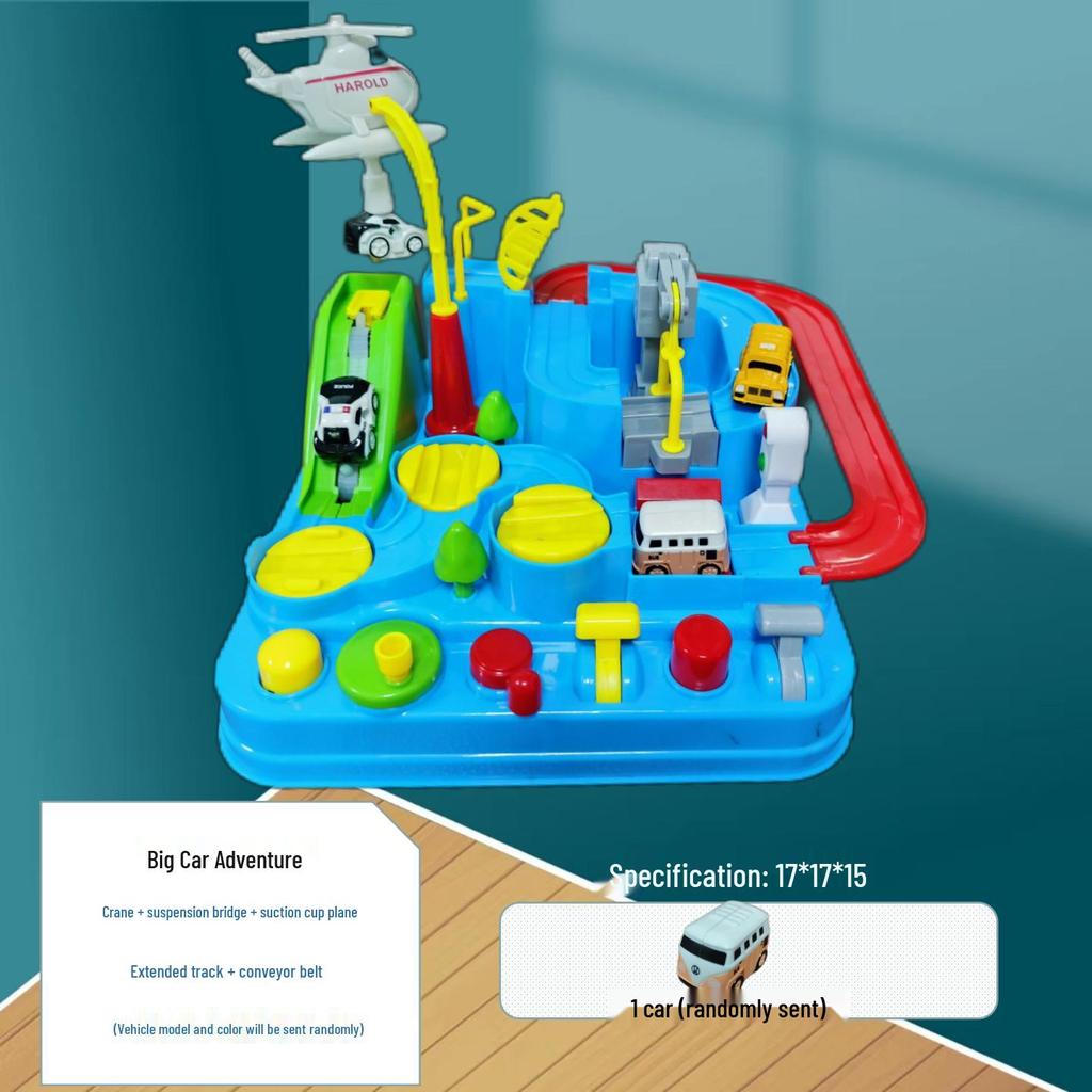 Kids' Adventure Track Toy Car Set - Educational Train Gift