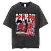 Washed Vintage Anime Akira T Shirts Japanese Science Fiction Cartoon Movie Shotaro Kaneda Tshirt Mens Manga Oversized Tshirts