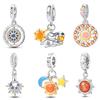 Charms Plata Solar Azimuth Star Pendant Copper Colors For Charms Copper Colors Original Bracelet For Jewelry Making