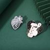 6Styles Goth Darkness Weave Brain Enamel Brooches Ticker Knife Panda Rabbit Sarcastk?Never Shaped Pins Ghost Coffee Heart Badge