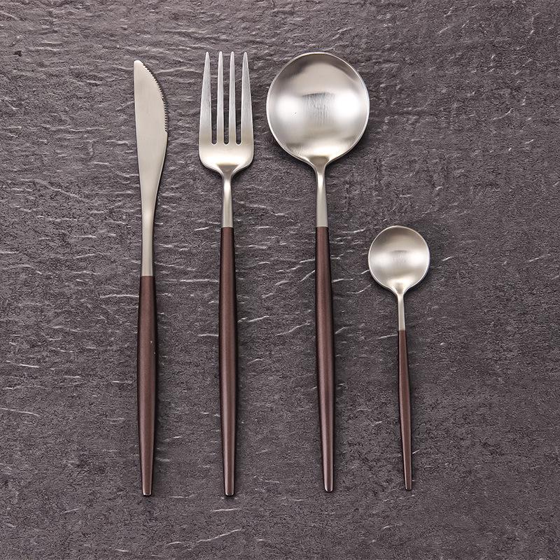 304 Portugal Thickened Stainless Steel Cutlery Set - Knife, Fork & Spoon for Restaurant or Hotel
