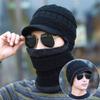 Winter Knitted Balaclava Beanie Hat Warm Fleece Lined Cycling Ski Mask, Unisex Windproof Ear Protection One Piece Scarf Mask Hat