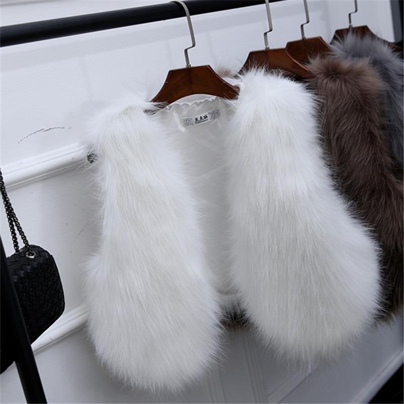 2 autumn and winter new imitation fur vest imitation fox hair short slim and thin fur vest vest vest