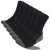 Breathable Comfortable Thicken Crew Socks Outdoor Hiking Trekking Walking Wicking Athletic Socks Black L