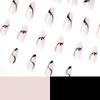 24Pcs/Set Quick Nails Simple French Black And White Flowers False Nials Sticker Wearable Waterproof Manicure Finished Nails