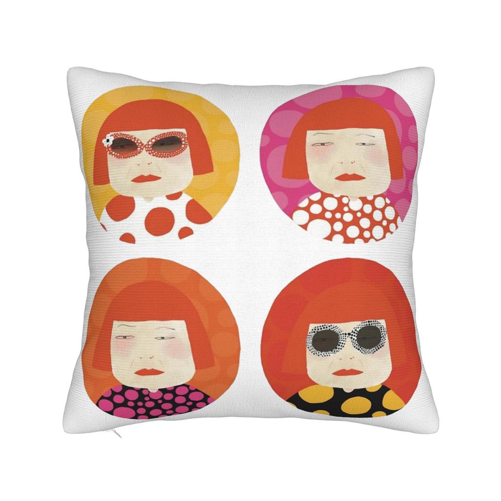 Yayoi K-Kusama Pillowcase Double-Sided Printing Polyester Cushion Cover Decor Throw Pillow Case Cover Home Square 45X45Cm