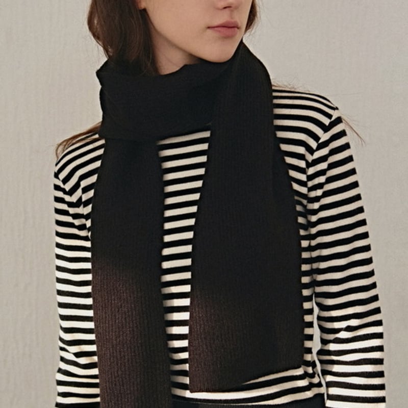 

YAN13 COZY RIBBED MUFFLER_BLACK ONE