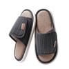 Japanese Cotton and Linen Home Slippers Spring and Summer Non-slip Velcro Adjustable Home Four Seasons Indoor Linen Slippers Women