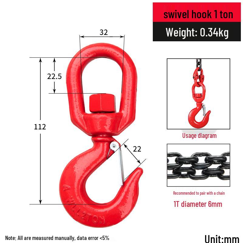 

Chenghua Juli 360° Swivel Heavy-Duty Cargo Hook with Latch