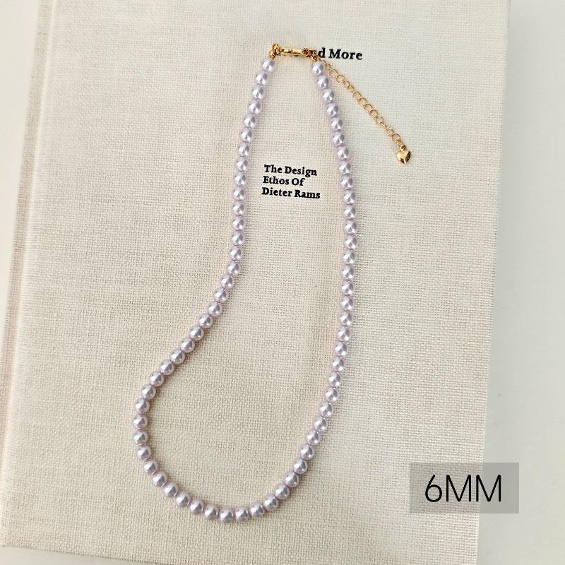 French round Shijia pearl necklace New Internet celebrity necklace Sweater chain Literary retro fashion necklace