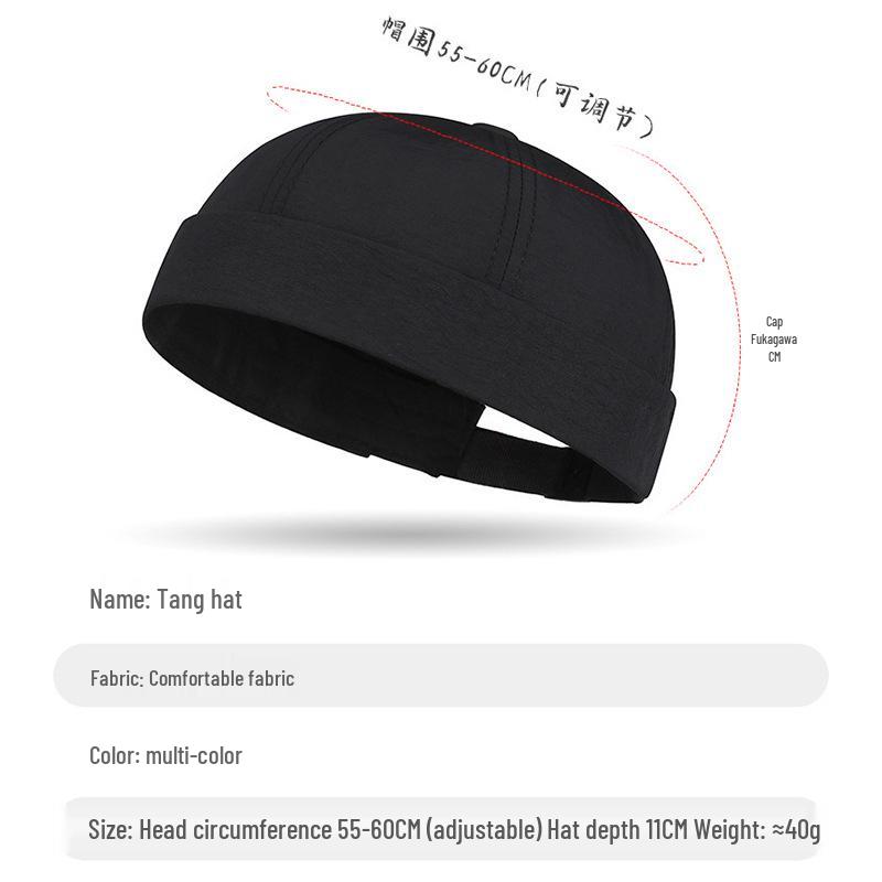 Herenmode Sneldrogende Randloze Skullcap - Verstelbaar, Ademend, Voor Alle Seizoenen