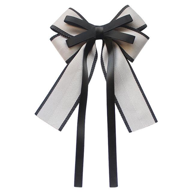 New Female Unisex Bow Tie Brooches For Women Pearl Crystal Pendant Collar Pin Shirt Clothes Necktie Bowknot Suit Accessories