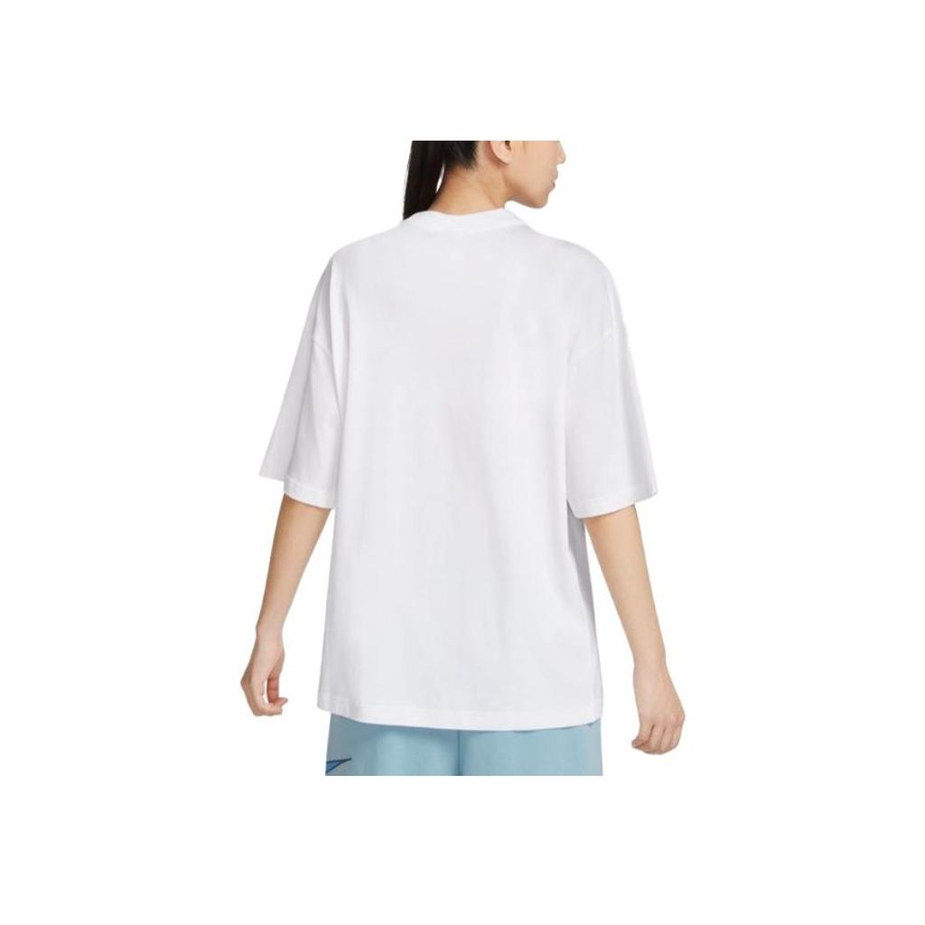 Nike Printed Round Neck Loose Casual Sport Short Sleeve T-Shirt Women Tops White FQ7011-100