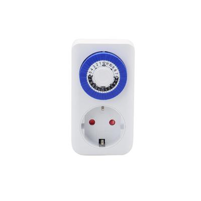 German Style Mechanical Timing Socket With 24-hour Cycle Function, Normally Open, Switching On, Energy-saving Timer